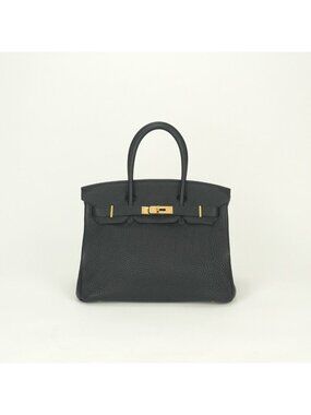 Hermes Birkin 30 Tote Bag Togo Noir Black Gold